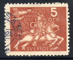 SWEDEN 1924 UPU Anniversary 5 öre  Used.  Michel 159 - Oblitérés