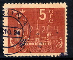 SWEDEN 1924 UPU Congress 5 öre  Used.  Michel 144 - Gebruikt