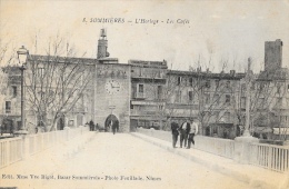 Sommières - L'Horloge - Les Cafés - Edition Mme Vve Bigot - Carte N° 8 Non Circulée - Sommières