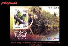 AMERICA. CUBA MINT. 2009 FERIA INTERNACIONAL DEL TURISMO TURNAT. FAUNA. AVES. HOJA BLOQUE - Ongebruikt
