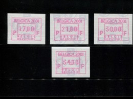 BELGIE POSTFRIS MINT NEVER HINGED POSTFRISCH EINWANDFREI NEUF SANS CHARNIERE OCB ATM105 Set 17 21 30 34  MICHEL  45.2 S1 - 1980-99