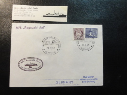 Ship Mail Cover MS M/S RAGNVALD JARL 1991 Norway - Covers & Documents