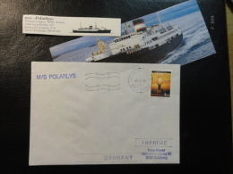 Ship Mail Cover MS M/S POLARLYS 1992 + Cut Magazine Photo Norway - Storia Postale