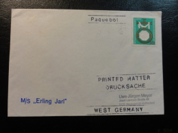 Ship Mail Cover MS M/S ERLING JARL Paquebot Norway - Cartas & Documentos