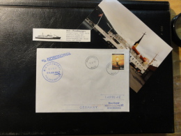 Ship Mail Cover MS M/S NORDNORGE Polar Circle + Real Photo  Norway - Cartas & Documentos