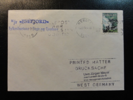 Ship Mail Cover MS M/S ESEFJORD 1979 Fylkesbaatane I Sogn Og Fjordane Norway - Covers & Documents