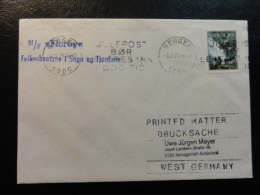 Ship Mail Cover MS M/S FLOROY 1979 Fylkesbaatane I Sogn Og Fjordane Norway - Cartas & Documentos