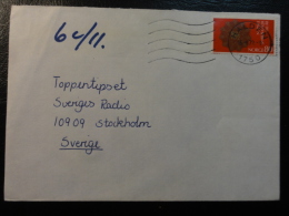 1972 HALDEN To Stockholm Cover Bank Stamp  Norway - Lettres & Documents