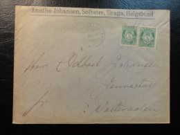 1898 SKAGA HELGELAND Commercial Cover Norway - Covers & Documents