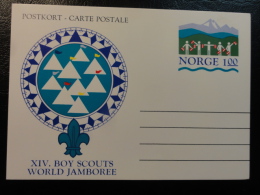 Postal Stationery BOY SCOUTS XIV JAMBOREE  Norway - Entiers Postaux