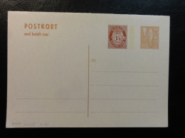 Postal Stationery 15 + 85 Ore 2 Ilustr. Double Reponse Payee Posthorn + Fish  Norway - Entiers Postaux