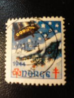 Vignette Poster Stamp God Jul 1944 Campana Bell Cloche Norway - Autres
