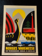 Vignette Poster Stamp 1962 OSLO Norges Messe Viking Ship Norway - Sonstige