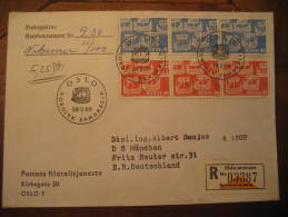 OSLO 1969 Ship Maritime Set 6 Stamp To Munchen Germany On Remboursement Registered Cover Norway Norvege - Brieven En Documenten