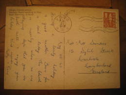 VOSS 1965 To Cumberland England GB UK Stamp On Post Card Norway Norvege - Cartas & Documentos