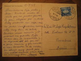 NORDKAPP 1962 To Barcelona Spain Arctics Arctique North Pole Cape Arctic 2 Stamp On Post Card Norway Norvege - Covers & Documents