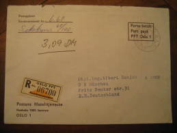 OSLO 1974 Postage Paid To Munchen Germany On Remboursement Registered Cover Norway Norvege - Lettres & Documents