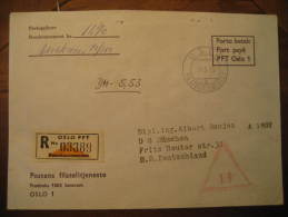 OSLO 1975 Postage Paid To Munchen Germany On Remboursement Registered Cover Norway Norvege - Cartas & Documentos