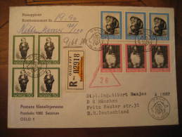 OSLO 1972 Literature Set 10 Stamp To Munchen Germany On Remboursement Registered Cover Norway Norvege - Briefe U. Dokumente