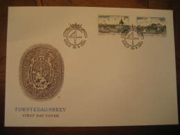 OSLO 1991 Kristiansand 2 Stamp Set On Fdc Cover Norway Norvege - Lettres & Documents