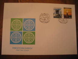 OSLO 1991 Art North Pole Cape Arctics Arctique Set 2 Stamp On Fdc Cover Norway Norvege - Cartas & Documentos