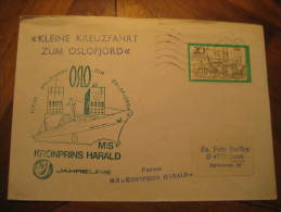 Kiel Germany 1971 M/S KRONPRINS HARALD Jahre Line OSLO Oslofjord Maritime Mail Cancel Cover Norway Norvege - Cartas & Documentos