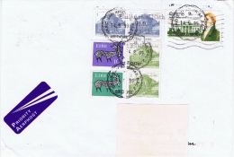 IRL+ Irland 1971 1976 1981 1982 Mi 261 348 448 484-85 Verschiedene Marken Auf Brief - Cartas & Documentos