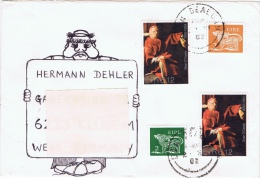 IRL+ Irland 1980 Mi 253 255 428 Hund, O'Casey Auf Brief - Cartas & Documentos