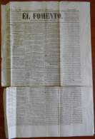 BP250 CUBA SPAIN NEWSPAPER ESPAÑA 1848 EL FOMENTO BARCELONA 25/04/1848 49X33cm - [1] Bis 1980