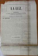 BP261 CUBA SPAIN NEWSPAPER ESPAÑA 1886 LA LUZ GUANAJAY 18/11/1886 35X27cm - [1] Fino Al 1980