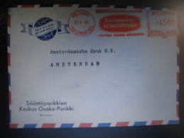 1961 Helsinki To Amsterdam  Mechanical Air Mail Cover Finland - Covers & Documents