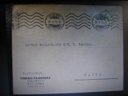 1924 HELSINKI To RAUMA  Cover Finland - Briefe U. Dokumente