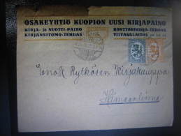 1927 KUOPIO To HAMMENLINA Ilustrated Cover Finland - Briefe U. Dokumente