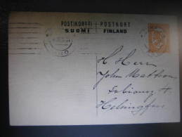 1926 TURKU To HELSINKI Postal Stationery Card Finland - Postwaardestukken