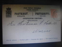 1889 NIKOLAISTAD To NURMO Rusia Russian Administration Russia Postal Stationery Card Finland - Postal Stationery