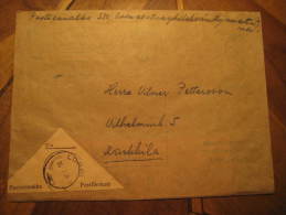 Loppi 1958 Karkkila Postiennakko Postforskott Label Parcel-post Postage Free Paid Cover Finland - Colis Postaux