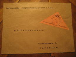 Riihikoski 1963 To Karkkila Postiennakko Postforskott Label Parcel-post Postage Free Paid Cover Finland - Paquetes Postales