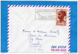 MARCOPHILIE-lettre" -soudan-cad-Bamako+flamme Caisse D'épargne - 1959 TimbreAOF--pour Françe - Covers & Documents