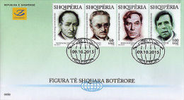 Albania Stamps 2015. Niépce, Patsch, Pasternak, Wisdom. FDC Series MNH - Albania