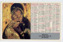 Calendarietto - Missione  - Con Cristo Sulle Vie Del Mondo 1989 - Grand Format : 1981-90