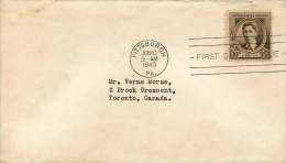 1940  Famous Americans   Ethelbert Nevin Sc 883  Pittsburg PA Cancel - 1851-1940