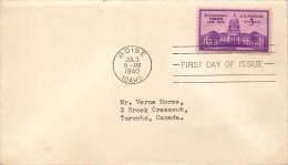 1940  Idaho Statehood  Sc 896  Boise ID Cancel - 1851-1940