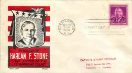 1948   Harlan F. Stone, Chief Justice  Sc 965   Ken Boll  - Cachetcraft   FDC - 1941-1950