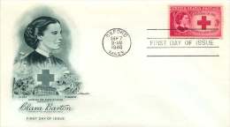 1948   Clasra Barton US Red Cross   Sc 967   Artmaster Unaddressed    FDC - 1941-1950