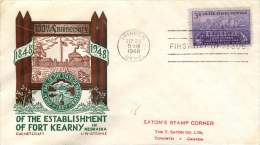 1948   Fort Kearny Centennial  Sc 970  Steahle - Cachetcraft FDC - 1941-1950