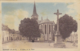 63 - MANZAT - Eglise Et Place - éd Cim - BE - Manzat