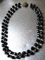 Ancien Collier Français Double Rang En Verre / Old French Necklace - Necklaces/Chains