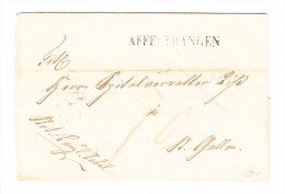 Heimat TG AFFELTRANGEN Stabstempel Brief  Nach St Gallen Rücks. AK-St. Rot - 1843-1852 Federale & Kantonnale Postzegels