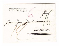 Heimat TG UTTWEIL Stabstempel Brief 1838 Nach Lausanne - 1843-1852 Timbres Cantonaux Et  Fédéraux