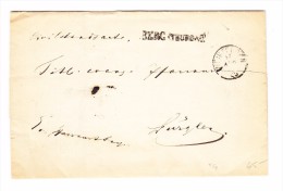 Heimat TG BERG (THURGAU) Stabstempel Weinfelden 13.4 Fingerhutstempel Nach Bürglen - 1843-1852 Poste Federali E Cantonali